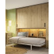 Cama Abatible en medidas individuales y matrimoniales con armario de puertas correderas Ref CAZ22000