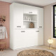 Cama Abatible en medidas individuales y matrimoniales con armario superior Ref CAZ24000