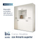 Cama Abatible en medidas individuales y matrimoniales con armario superior Ref CAZ24000