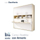 Cama Abatible Horizontal con escritorio y armario Ref CAY70000