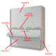 Cama Abatible con escritorio y armario Ref CAZ25000