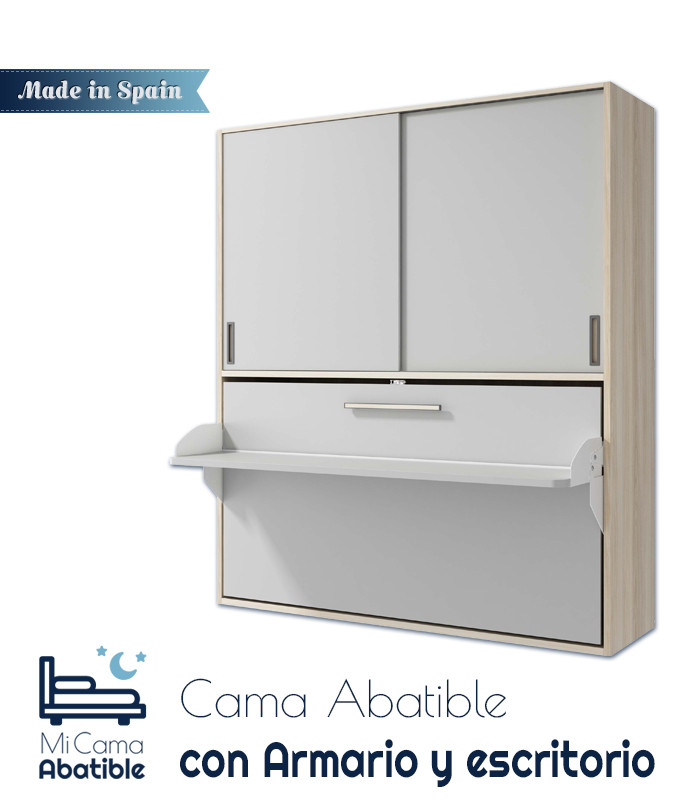Cama Abatible con escritorio y armario Ref CAZ27000