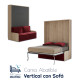 Cama Abatible Vertical con Sofá Ref CAN40000
