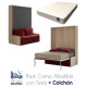Pack Cama Abatible Vertical con Sofá y Colchón Ref CAN42000