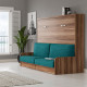 Pack Cama Abatible Horizontal con Sofá y Colchón Ref CAN43000