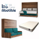 Pack Cama Abatible Horizontal con Sofá y Colchón Ref CAN43000