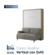 Cama Abatible Vertical con Sofá Ref CAN15100