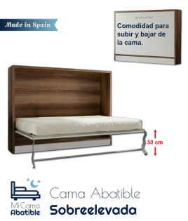 Cama Abatible Horizontal con más altura, mayor facilidad para bajar y subir a la cama Ref CAN84000