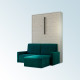Cama Abatible Vertical con Sofá Chaiselongue Ref CAN87000