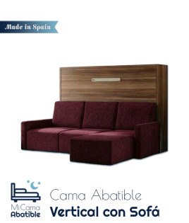 Cama Abatible Horizontal con Sofá Chaiselongue Ref CAN88000