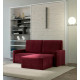 Pack Cama Abatible Vertical con Sofá Chaiselongue y Colchón Ref CAN89000