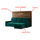 Pack Cama Abatible Horizontal con Sofá Chaiselongue y Colchón Ref CAN90000