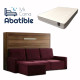 Pack Cama Abatible Horizontal con Sofá Chaiselongue y Colchón Ref CAN90000