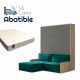 Pack Cama Abatible Vertical con Sofá Chaiselongue y Colchón Ref CAN93000
