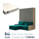 Pack Cama Abatible Vertical con Sofá Chaiselongue y Colchón Ref CAN93000