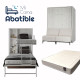 Pack Litera Abatible Vertical Matrimonial con Sofá y Colchones Ref CAN39000