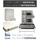 Pack Litera Abatible Vertical Matrimonial con Sofá y Colchones Ref CAN39000