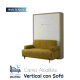 Cama Abatible Vertical con Sofá Ref CAN15100