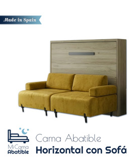 Cama Abatible Horizontal con Sofá Ref CAN34100