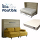 Pack Cama Abatible Horizontal con Sofá y Colchón Ref CAN35100