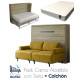 Pack Cama Abatible Horizontal con Sofá y Colchón Ref CAN35100