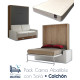 Pack Cama Abatible Vertical con Sofá y Colchón Ref CAN28000