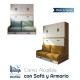 Cama Abatible Horizontal con Sofá y Armario Ref CAN97000