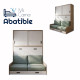 Cama Abatible Horizontal con Sofá y Armario de puertas correderas Ref CAN98000