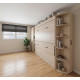 Dormitorio juvenil formado por litera abatible, armario, zapatero y estantería Ref CAYC532